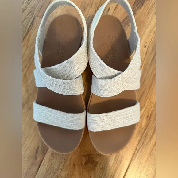 Skechers Women’s Arch Fit Beverlee Love Stays Wedge Sandals 8 Boho Wedge Sandals - Picture 4 of 11